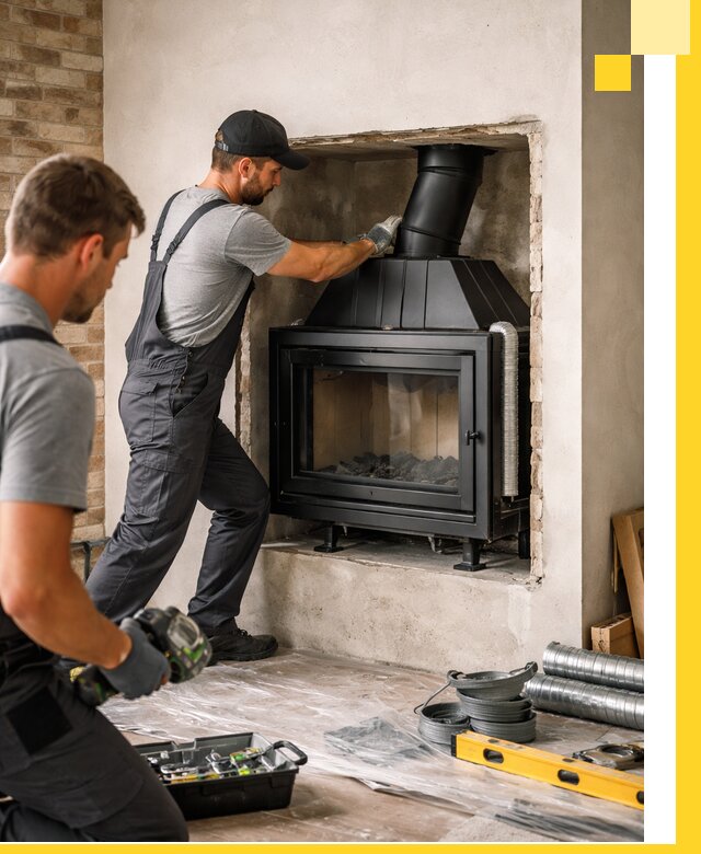 Установка каминных топок в Перми: монтаж, подключение