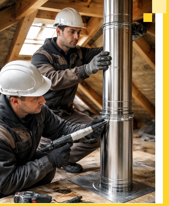 Монтаж дымоходов для каминов в Перми с гарантией качества