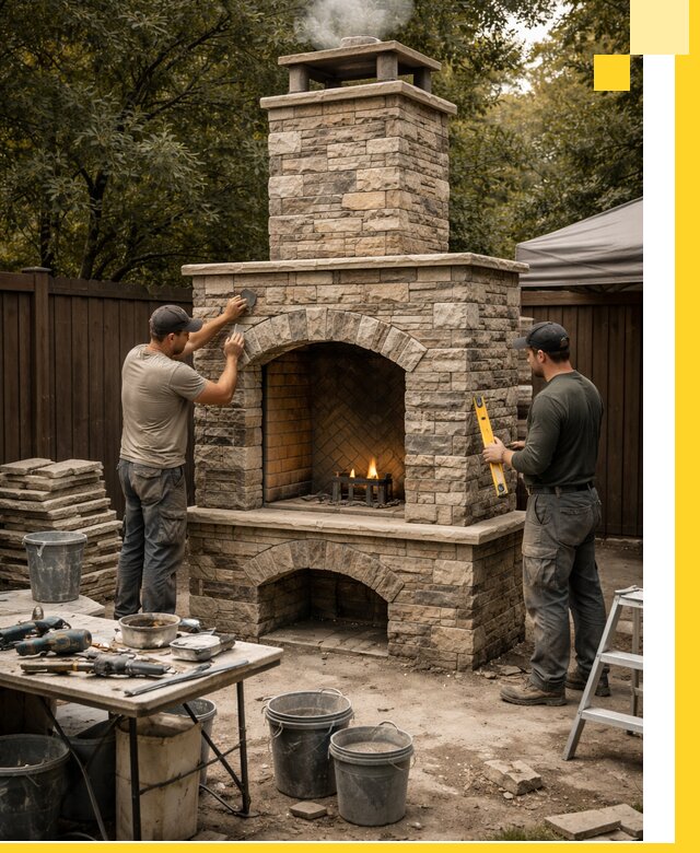 Проектирование и установка уличных каминов в Перми