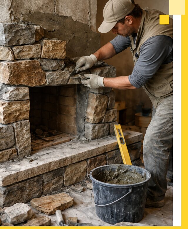 Изготовление и установка каменных каминов под ключ в Перми