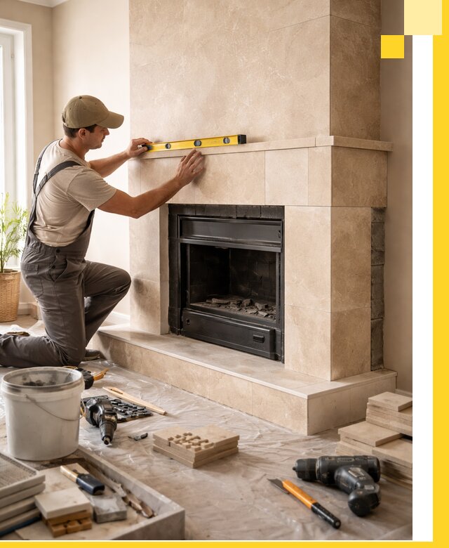 Установка и монтаж каминов в частном доме под ключ в Перми