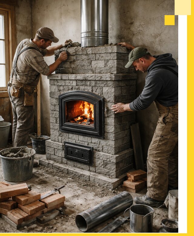 Производство, поставка и монтаж дровяных печей в Перми