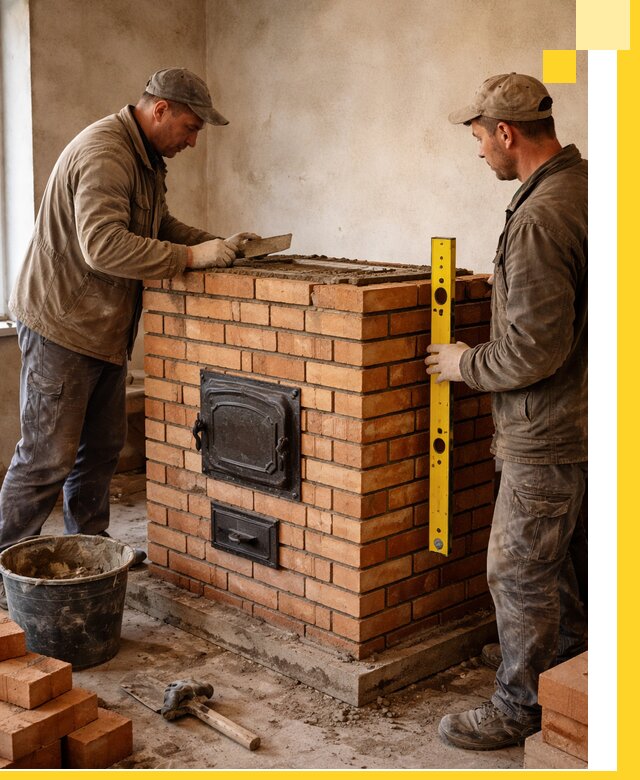 Отопительные печи под ключ в Перми, установка и сборка