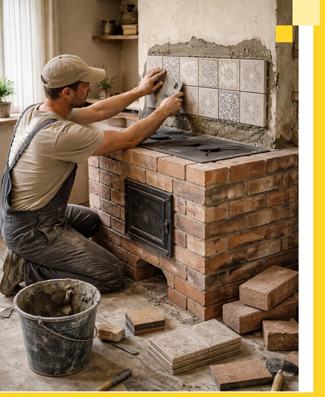 Печи с плитой на заказ монтаж гарантия и сервис в Перми