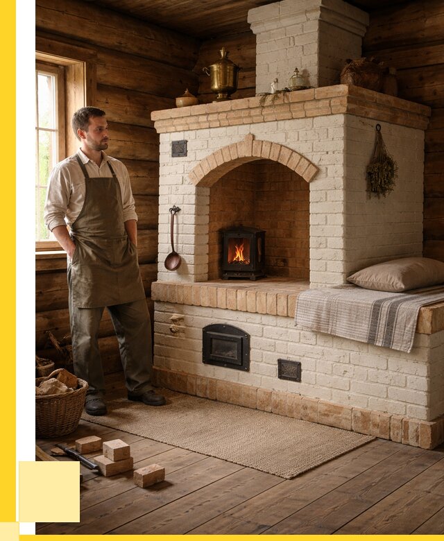 Русские печи с лежанкой под ключ в Перми от 160665 р. ЭриданПрм