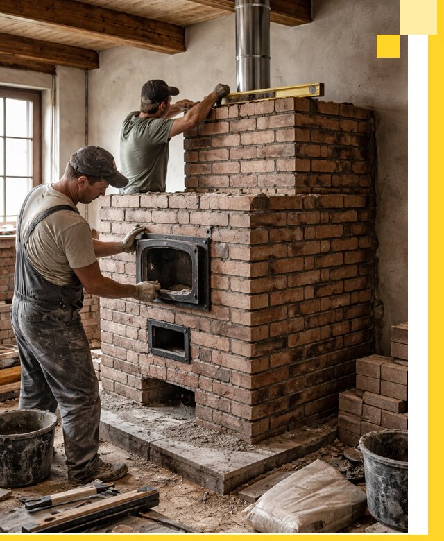 Печи для загородного дома под ключ в Перми — монтаж и сервис