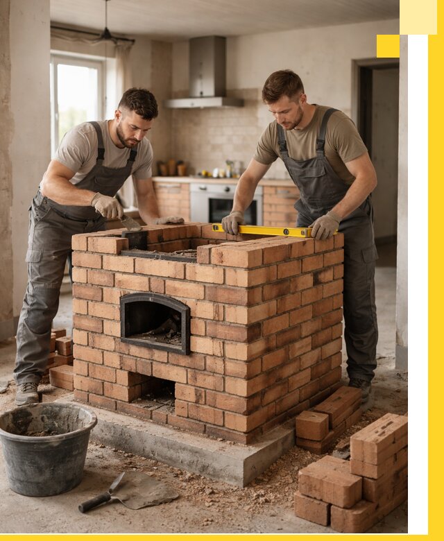 Установка и монтаж печей в частном доме в Перми под ключ