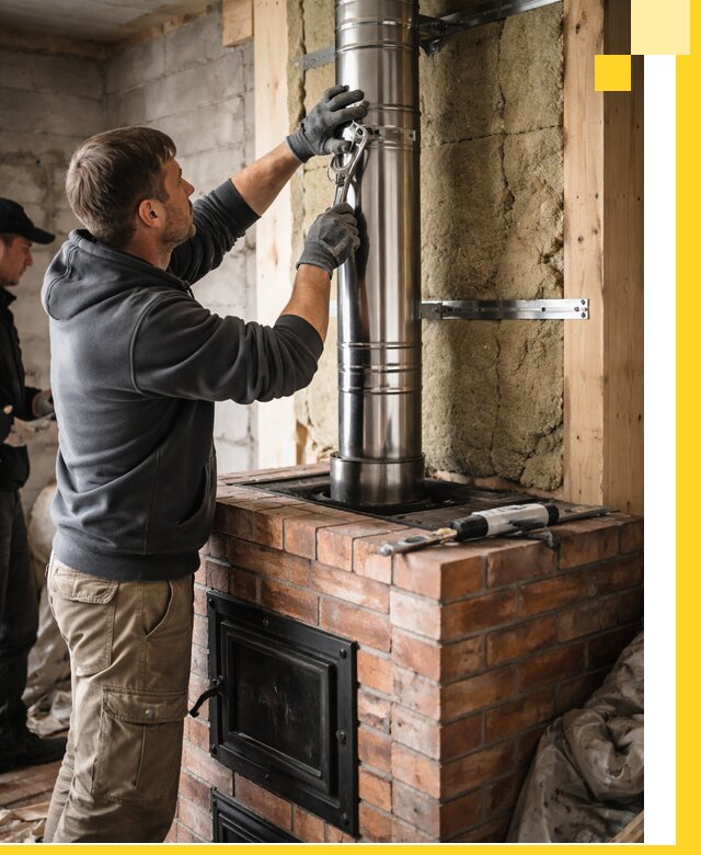 Изготовление и монтаж печей и дымоходов под ключ в Перми