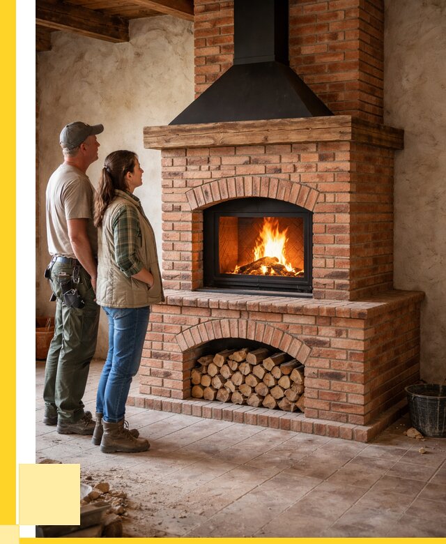 Печи камины из кирпича в Перми от 128532 р. | ЭриданПрм