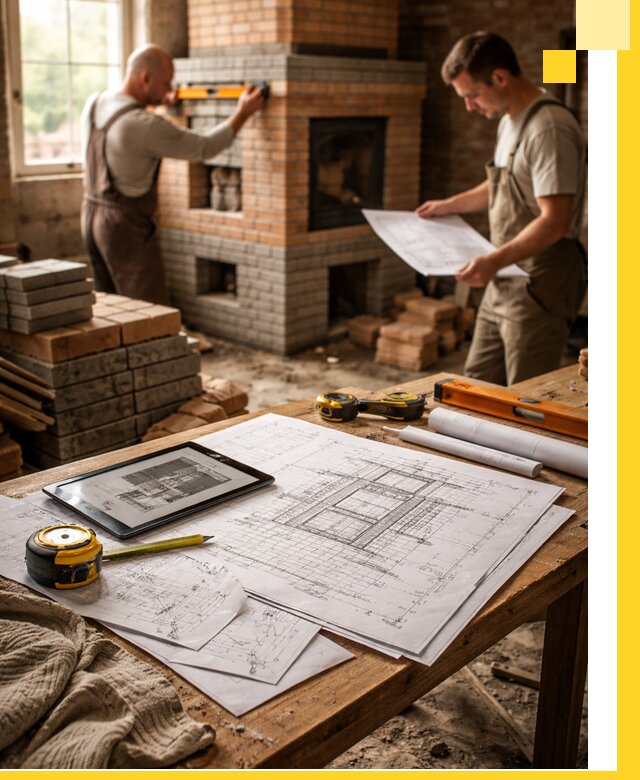 Проекты печей и каминов с индивидуальным дизайном в Перми