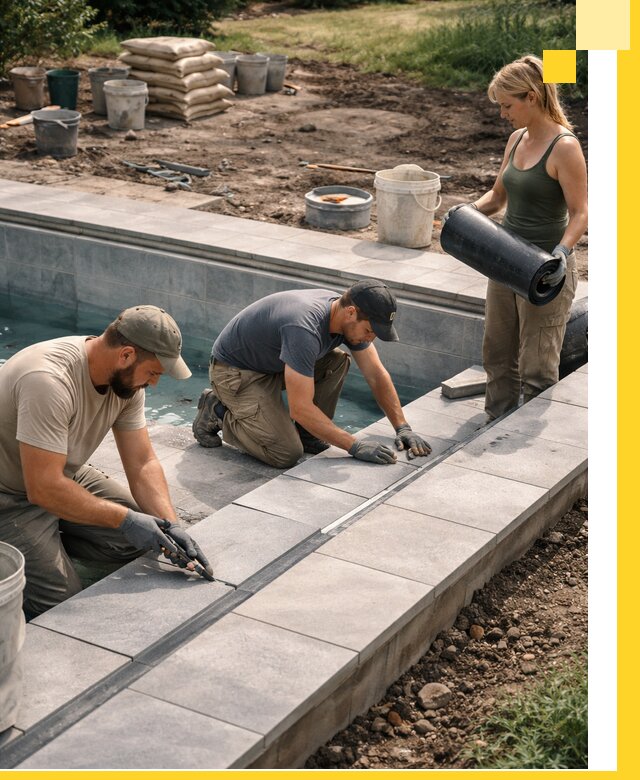 Строительство и монтаж уличных бассейнов под ключ в Перми