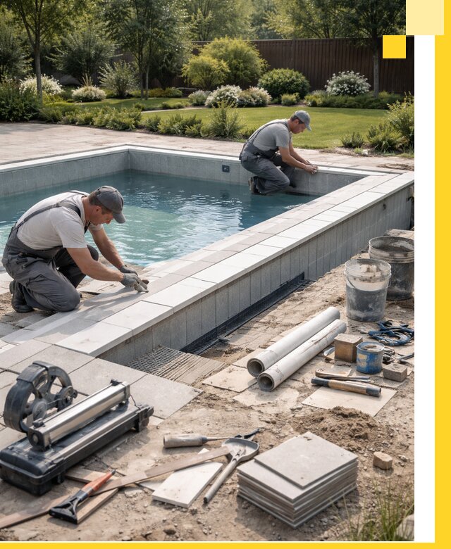 Строительство открытых бассейнов под ключ в Перми профессионально