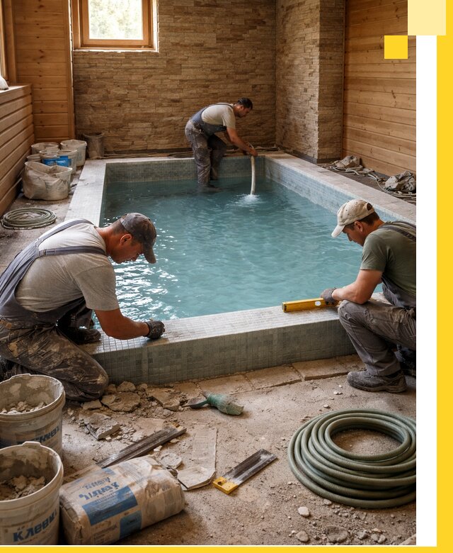 Проектирование и строительство бассейнов для бани в Перми