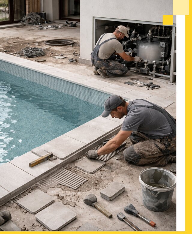 Строительство и монтаж бассейнов в коттедже в Перми