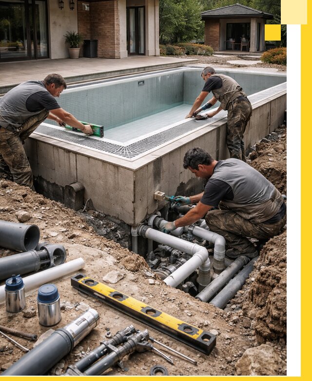 Строительство переливных бассейнов в Перми под ключ