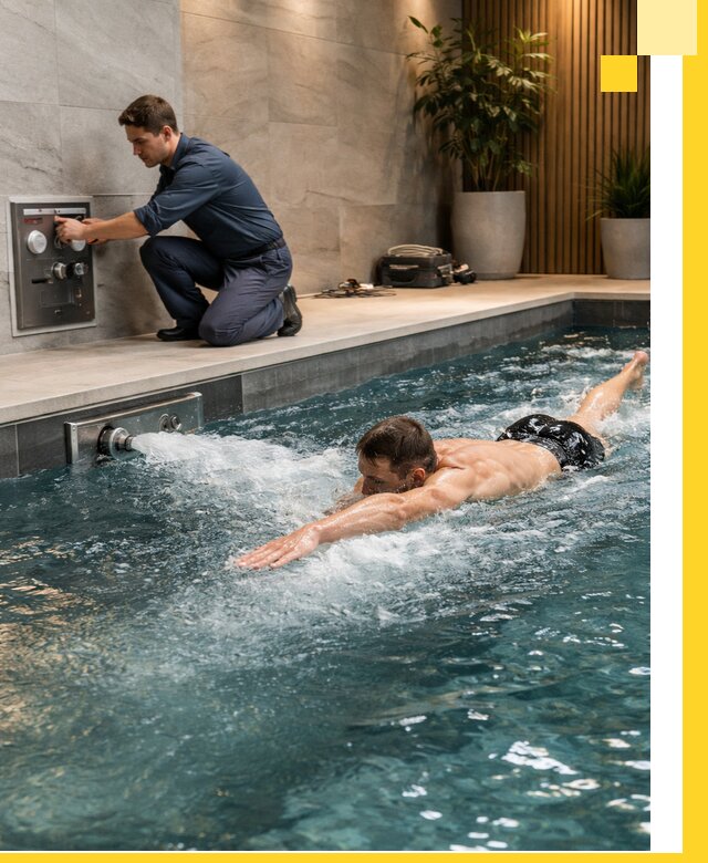 Проектирование и монтаж бассейнов с противотоком в Перми