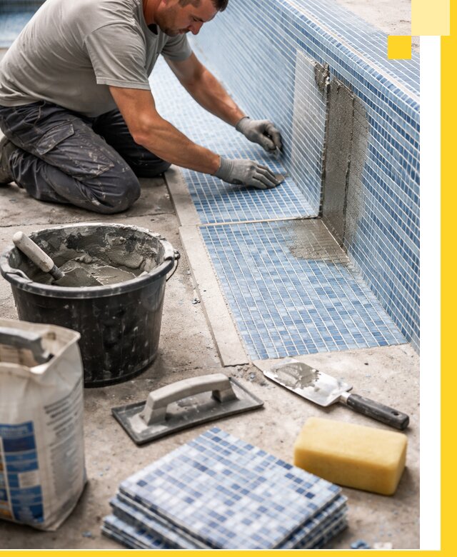 Укладка и ремонт мозаики для бассейнов под ключ в Перми