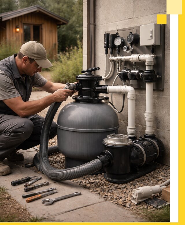 Продажа и монтаж фильтров и насосов для бассейнов в Перми