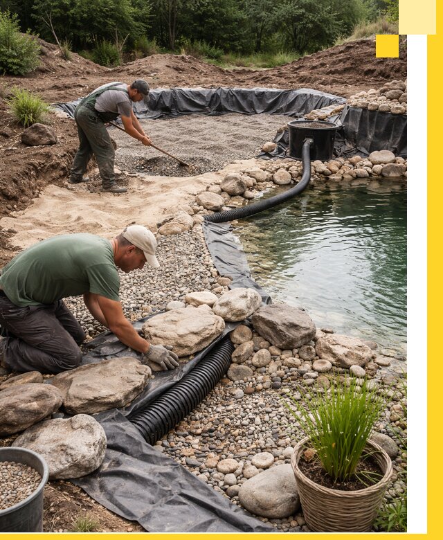 Строительство природных бассейнов и озер в Перми под ключ