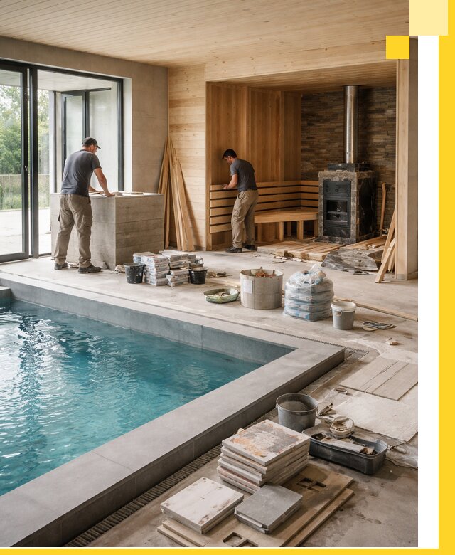 Проектирование и строительство бань с бассейном в Перми