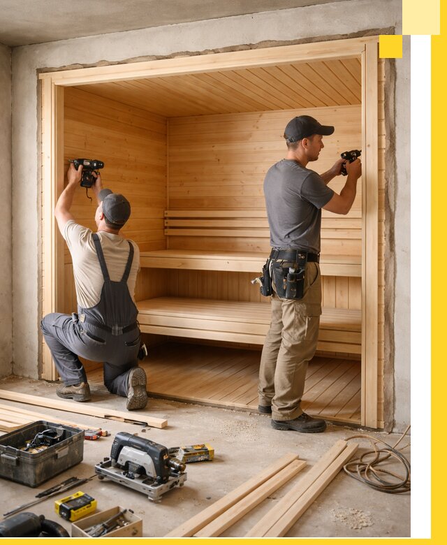 Монтаж саун под ключ в Перми — проектирование и установка