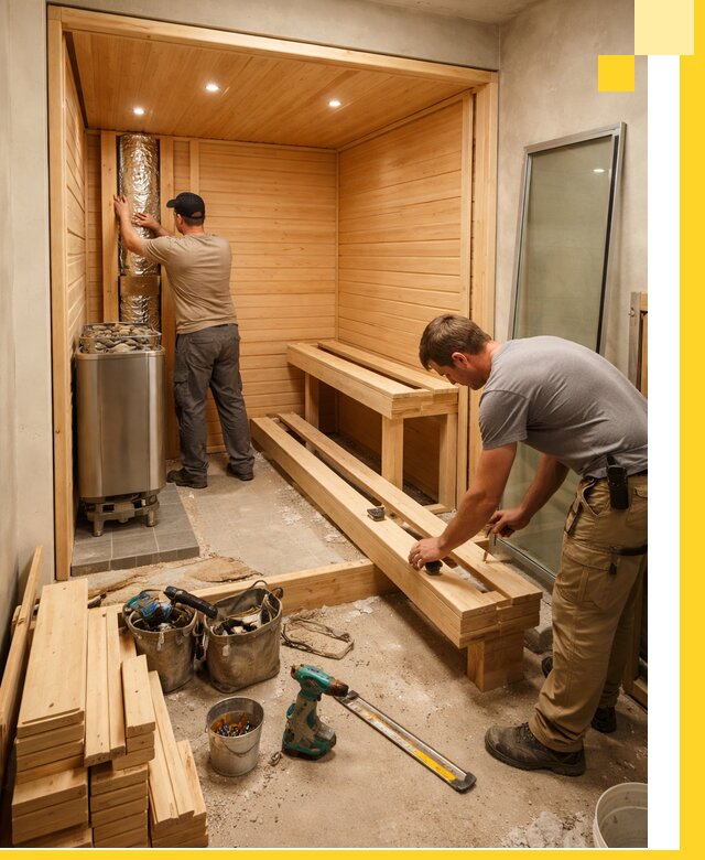 Проектирование и установка домашних саун под ключ в Перми