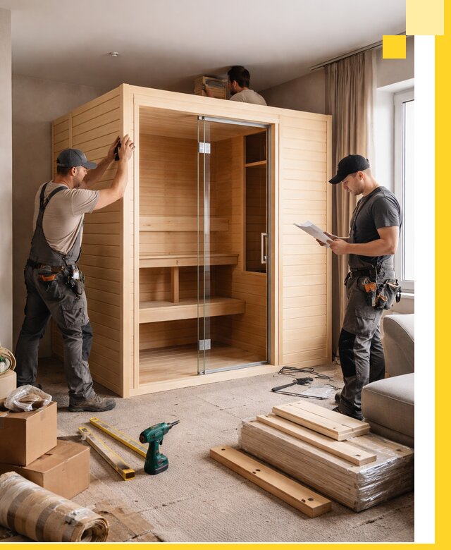 Установка и благоустройство саун в квартире в Перми