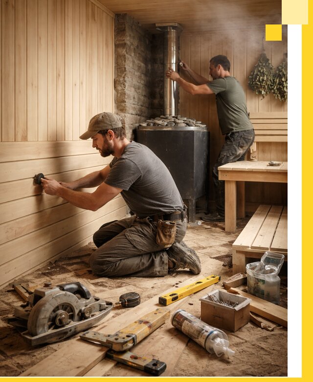 Полное строительство и оснащение парных под ключ в Перми