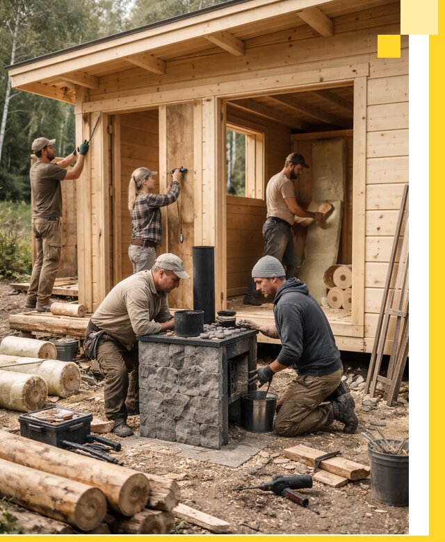 Купить баню под ключ в Перми строительство монтаж отделка