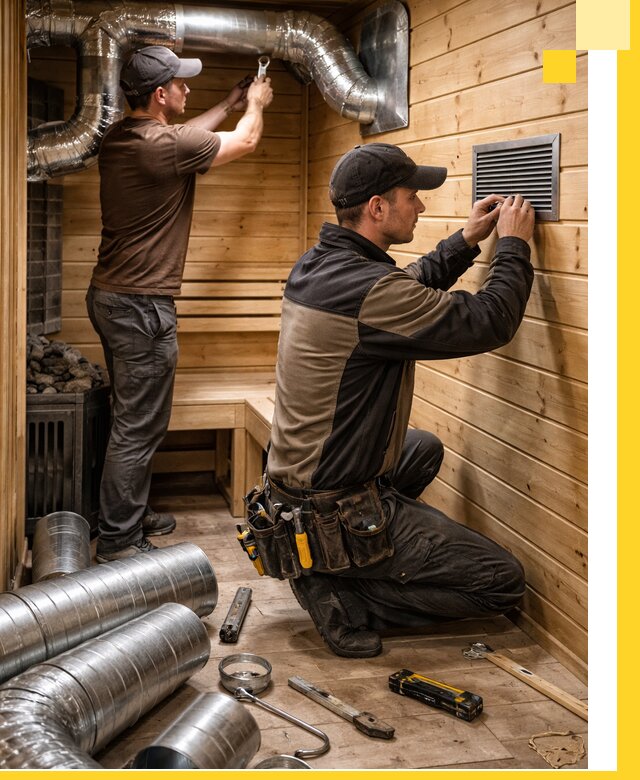 Проектирование и монтаж вентиляции бани в Перми под ключ