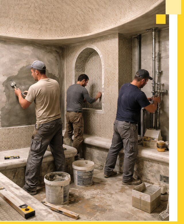 Профессиональный монтаж хамамов под ключ в Перми с гарантией