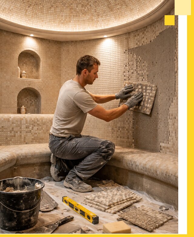 Устройство и монтаж домашнего хамама под ключ в Перми