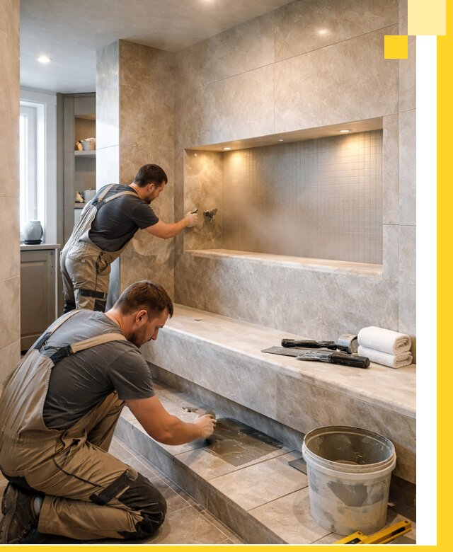 Профессиональное строительство хамама в квартире в Перми