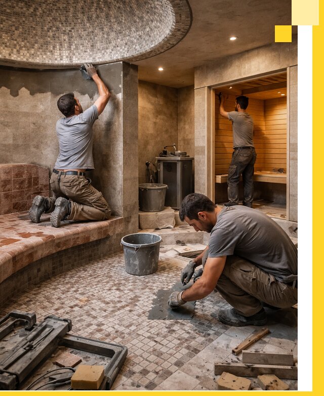 Проект и строительство хамама бани и сауны под ключ в Перми