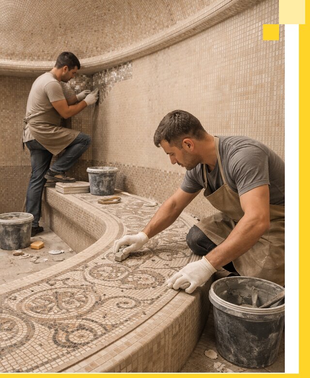 Плитка для хамама в Перми, укладка, подбор и поставка