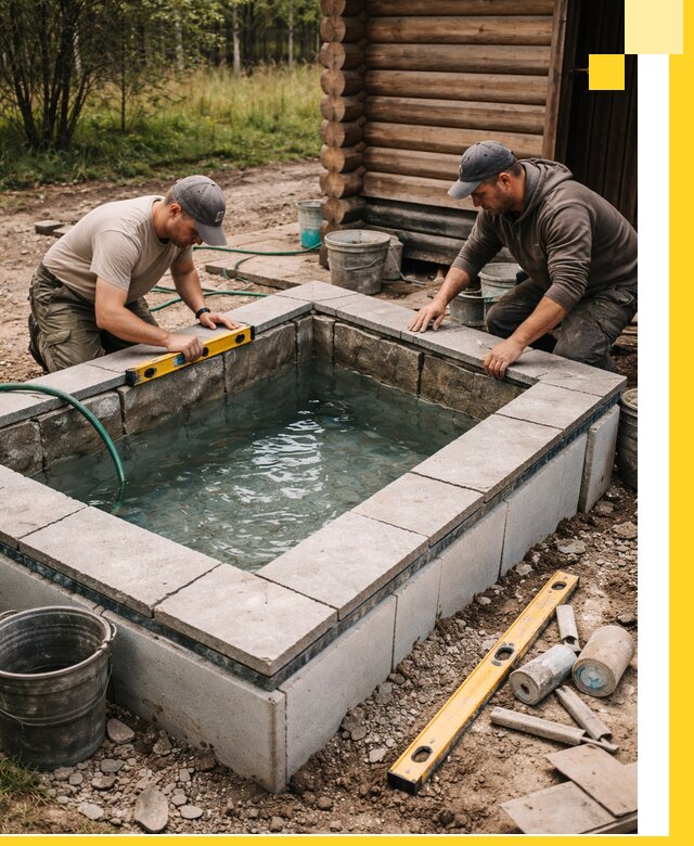 Изготовление и установка холодных купелей под ключ в Перми